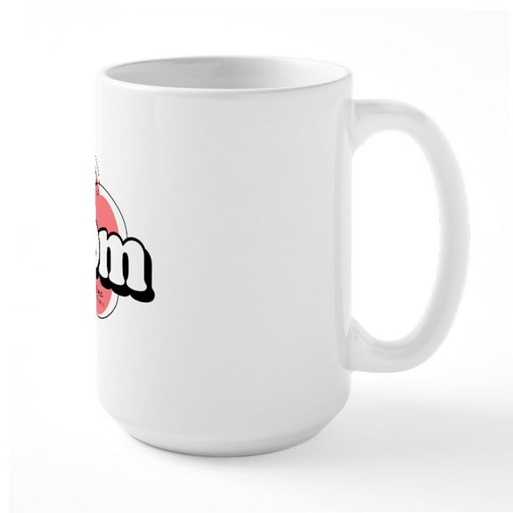 CafePress - Snoopy Dog Mom 15 Oz Ceramic Mug - 15 oz Ceramic Large White Novelty Mug