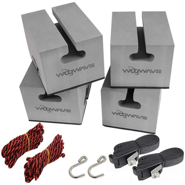 WOOWAVE Rack4 Universal CarTop Canoe Carrier Kit Foam Block Fits All