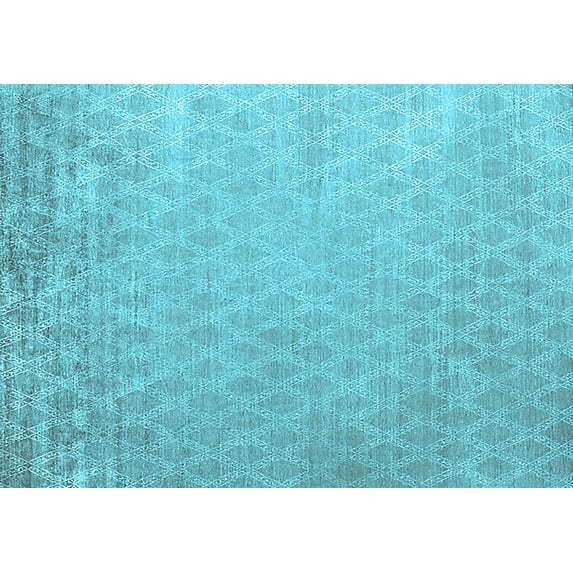 Ahgly Company Indoor Rectangle Oriental Light Blue Industrial Area Rugs, 3' x 5'