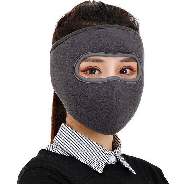 Máscara de otoño e invierno cálida y gruesa para el cuello y las orejas, para hombres y mujeres, a prueba de viento, para montar en coche eléctrico, máscara facial completa