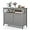 Grey, variant on Buffet Cabinet with Storage, Freestanding Kitchen Cabinet with Adjustable Shelf, Storage Sideboard Console Table