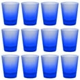 thumbnail image 1 of Shot Glasses with Frosted Glass 1.75 oz. Set of 12, Bulk Pack - Great for Weddings, Birthdays, Parties, Indoor & Outdoor Events - Blue, 1 of 5