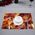 thumbnail image 2 of MKHERT Food Fried Bacon Strips Placemats Table Mats for Dining Room Kitchen Table Decoration 12x18 inch,Set of 4, 2 of 4