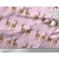thumbnail image 2 of Soimoi Rayon Crepe Fabric Deer Animal Print Sewing Fabric Yard 46 Inch Wide, 2 of 3