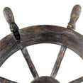 thumbnail image 6 of Nagina International Frosty Antique Junkyard Crafted Wooden Ship Wheel | Anchor Motiff | Pirate's Home Wall Decor (16 Inches), 6 of 6