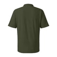 thumbnail image 7 of GrmtClth Mens Linen Shirt Short Sleeve Henley Shirts Summer Beach Casual Hippie T-Shirts Button Soft Band Collar Top Army Green 5XL, 7 of 7
