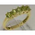 thumbnail image 2 of LBG British Made 18k Yellow Gold Natural Peridot Womens Eternity Ring - 33 size options - Size 6.5, 2 of 6