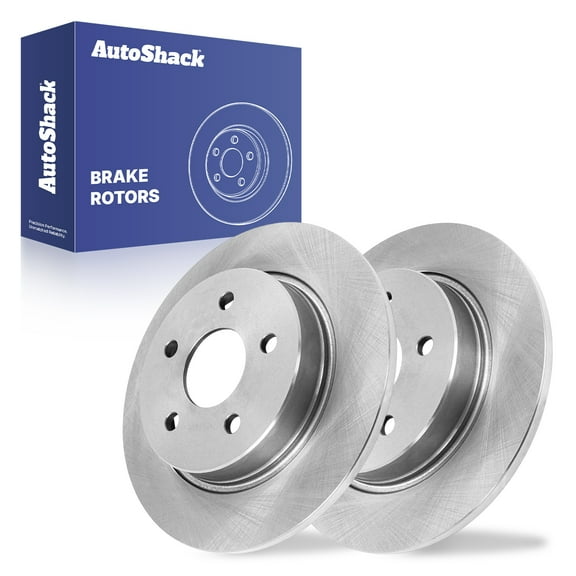 AutoShack Rear Solid Brake Rotors 2-PC Set Replacement for 2012-2018 Ford Focus 10.67" (271 mm)
