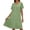 Green, variant on Women's Front Zipper Housecoat, Short Sleeve Pleated Duster Robe, Loose Fit Casual Nightgown Loungewear with Pockets