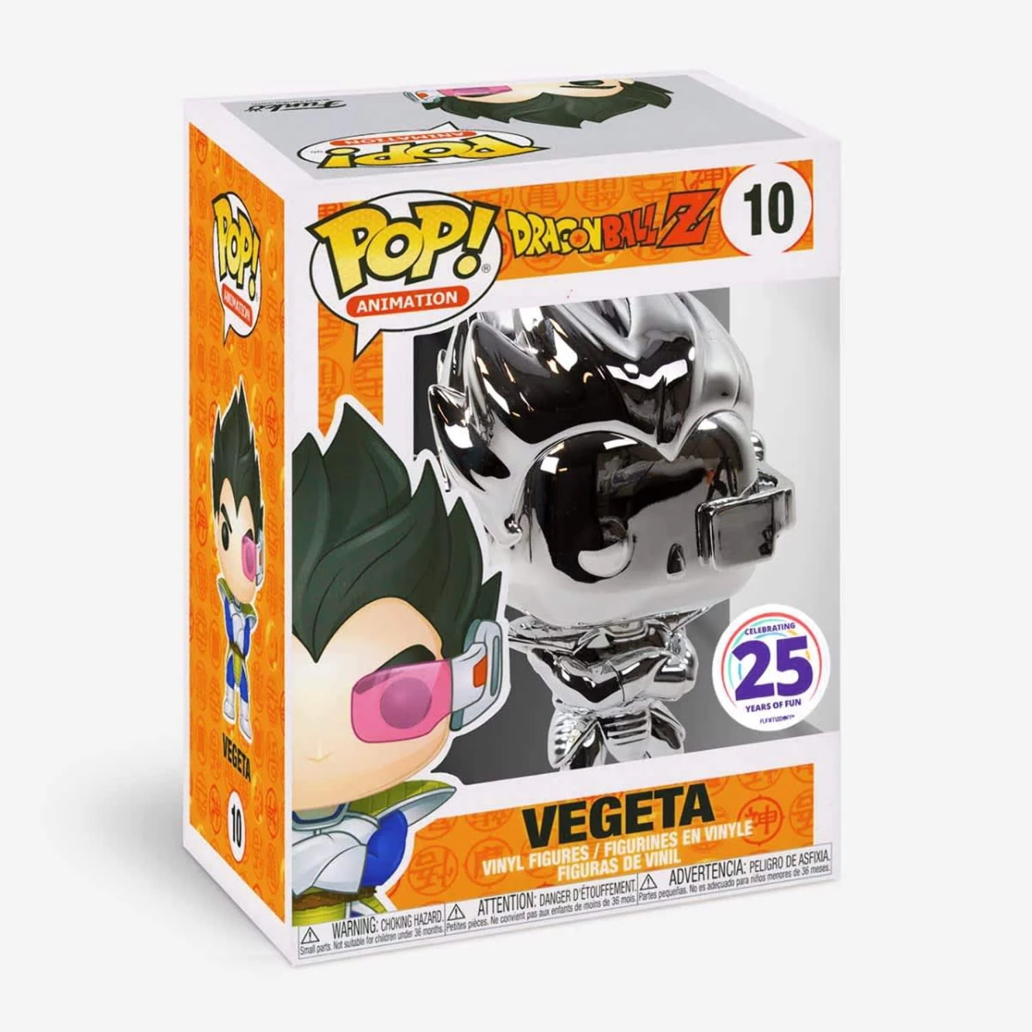 Dragon Ball Z Vegeta Silver Chrome Pop Vinyl Figure Funimation s