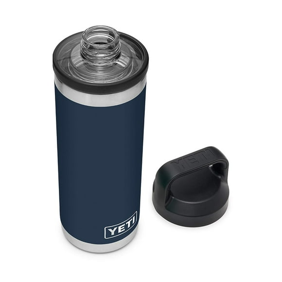 Botella de agua YETI Rambler 530 ml con aislamiento al vacío, color azul marino