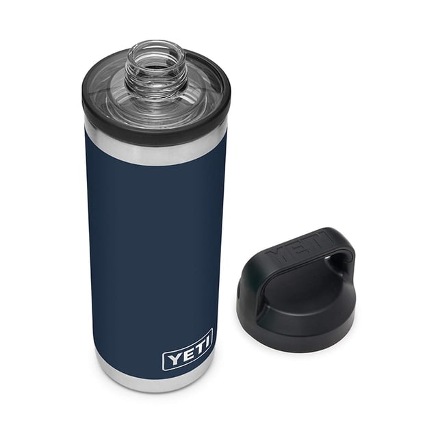 Botella de agua YETI Rambler 530 ml con aislamiento al vacío, color azul marino