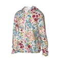thumbnail image 3 of Goofa Trendy Floral Design Printed Women's UPF 50+ Sun Protection Hoodie Jacket Lightweight Long Sleeve Sun Shirt for Women with Pocket Hiking Outdoor-X-Large, 3 of 9
