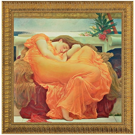 Flaming June Painting - Design Toscano Flaming June, 1895 by Lord Frederic Leighton Framed Painting Print