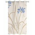 thumbnail image 2 of nqOlkjepod Outdoor Curtains for Patio Waterproof, Botanical Blue Floral Outdoor Privacy Panels Grommet, Rustic Summer Flowers Blackout Outside Curtains for Porch/Cabana/Pergola 54"x95", 1 Panel, 2 of 8