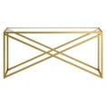 thumbnail image 3 of Henn&Hart 64" Gold Console Table, 3 of 8