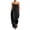 Black, variant on Women's Strapless Tube Jumpsuit, Adjustable Tie Front Bodice Wide Leg Outfit, Cotton Linen Blend Summer Casual Beachwear, Resort and Vacation Jumpsuit for Women​-Black