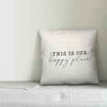 thumbnail image 2 of Creative Products This is Our Happy Place Script White and Black 16x16 Indoor / Outdoor Pillow, 2 of 2