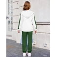 thumbnail image 3 of Arshiner Girls 2 Piece Outfits Sweatsuits Zip Up Hoodie Sweatshirt and Sweatpant Athletic Tracksuit Jogger Set, 3 of 6
