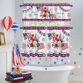 thumbnail image 4 of Independence Day Kitchen Curtains Valances 3 Piece Set, Red Blue USA Flag Floral Fireworks Rod Pocket Tier Curtain and Valance Drapes for Small Window 36 Inch Length for Bedroom Cafe, 4 of 9