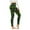 Green, variant on Kvture Women Stretch Yoga Leggings Plaid Print Running Gym Workout Leggings Elastic High Waisted Slim Fit Tights Buttery Soft Lightweight Legging Blue L