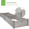 thumbnail image 3 of YKITRD 8x2FT Gray Outdoor Wooden Raised Garden Bed Planter - Sturdy Fir Wood, Drainage Holes, Ideal for Vegetables, Grass & Yard Gardening, 3 of 7