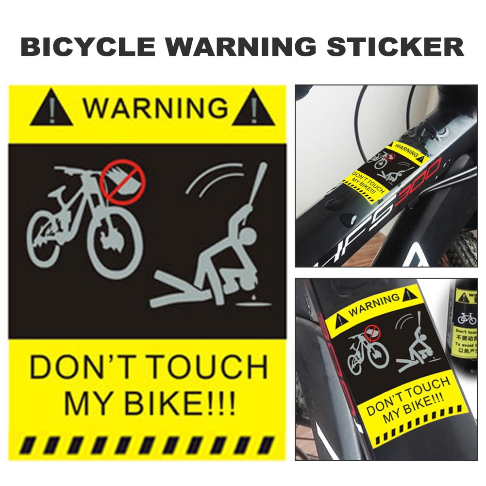 3 X Dont Touch My Bike GPS Tracking Alarm Warning Sticker Bicycle Transparent