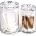 thumbnail image 4 of Clear Acrylic Cotton Swab Holder Preminm Quality Round Container Cotton Pad  Organize Case for Make Up Brush Clear Apothecary Jar, 4 of 4
