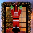 thumbnail image 4 of Dserhfy Large Christmas Santa Claus Ornaments Cute Climbing Santa Hanging Decoration for Outside Roof Window Wall Decor, 4 of 8