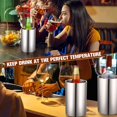 thumbnail image 5 of 6 Pack Wine Chiller Bucket Wine Bottles Cooler Bulk, Stainless Steel Double Wall Insulated Champagne Ice Bucket for Parties,Fits for 750 ml Bottles(Silver), 5 of 7