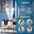 thumbnail image 3 of Everlasting Comfort Cool Mist Humidifier for Bedroom (6L) - Filterless, Quiet, Ultrasonic - Large Room Home Air Vaporizer with Diffuser and Essential Oil Tray (White), 3 of 8