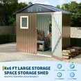 thumbnail image 3 of Garvee 6.5 x 4.3 ft Metal Storage Shed, with Window, Lockable Door & Air Vent, Multi-Colour, 3 of 10