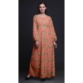 thumbnail image 2 of Bimba Moss Georgette Butterflies Butterfly Printed Womenâ€™s Long Sleeve MaxiÂ&nbsp;DressÂ&nbsp;Elastic Waist Gown-XX-Large, 2 of 5