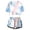 Gray, variant on Glisme Casual Girls Clothing Set Summer Print Short Sleeve Top And Shorts Set Cute Round Neck Pocket Casual Outfit For And Juniors Size 4-5 Years Light Gray Outfits Set For Girl