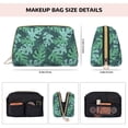 thumbnail image 2 of Tropical Green Leaf Makeup Bag, Large Capacity Travel Cosmetic Bag for Women Girls- Travel Toiletry Bag Leather Portable Waterproof Makeup Case Organizer with Handle, 2 of 4