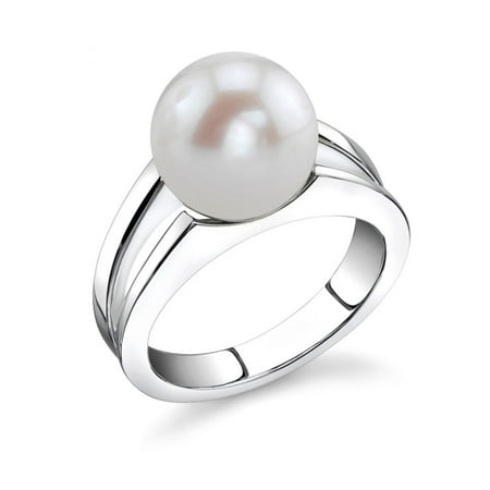 10 Mm Pearl Ring - 10mm White Freshwater Cultured Pearl Kasandra Ring