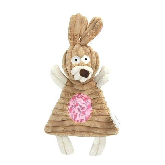 Dog Squeaky Toy, No Stuffing Teething Toys for Puppies Puppy Chew Toys for Small Medium Dogs, Stuffingless Tough Durable Squeaky Dog Toys for Aggressive Chewers Rabbit