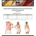 thumbnail image 2 of MixMatchy Women's Longline Wirefree Padded Sports Bra Crop Cami Top Fitness Workout Running Shirts, 2 of 7