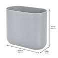 thumbnail image 3 of Juego de 2 cubos de basura iDesign Cade ovalados de plástico, tamaño pequeño, gris, 3 of 4