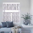 thumbnail image 6 of 3 Piece Kitchen Curtains and Valances Set Purple Grey Botanical Cafe Curtains 36 Inch Length Spring Floral Summer Farmhouse Valance & Tier Curtain for Living Room Bedroom Window 54"x18"+27"x36"*2, 6 of 6
