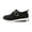 Black, variant on Willtoo Orthopedic Walking Shoes for Women Comfortable Round-Toe Wedge Heels with Metal Buckle Non-Slip Arch Support Slip on Shoes Orthopedic Breathable Walking Sneaker