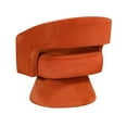 thumbnail image 6 of Lessa Swivel Accent Chair- Orange- Round Base- Soft Foam Cushion, 6 of 6