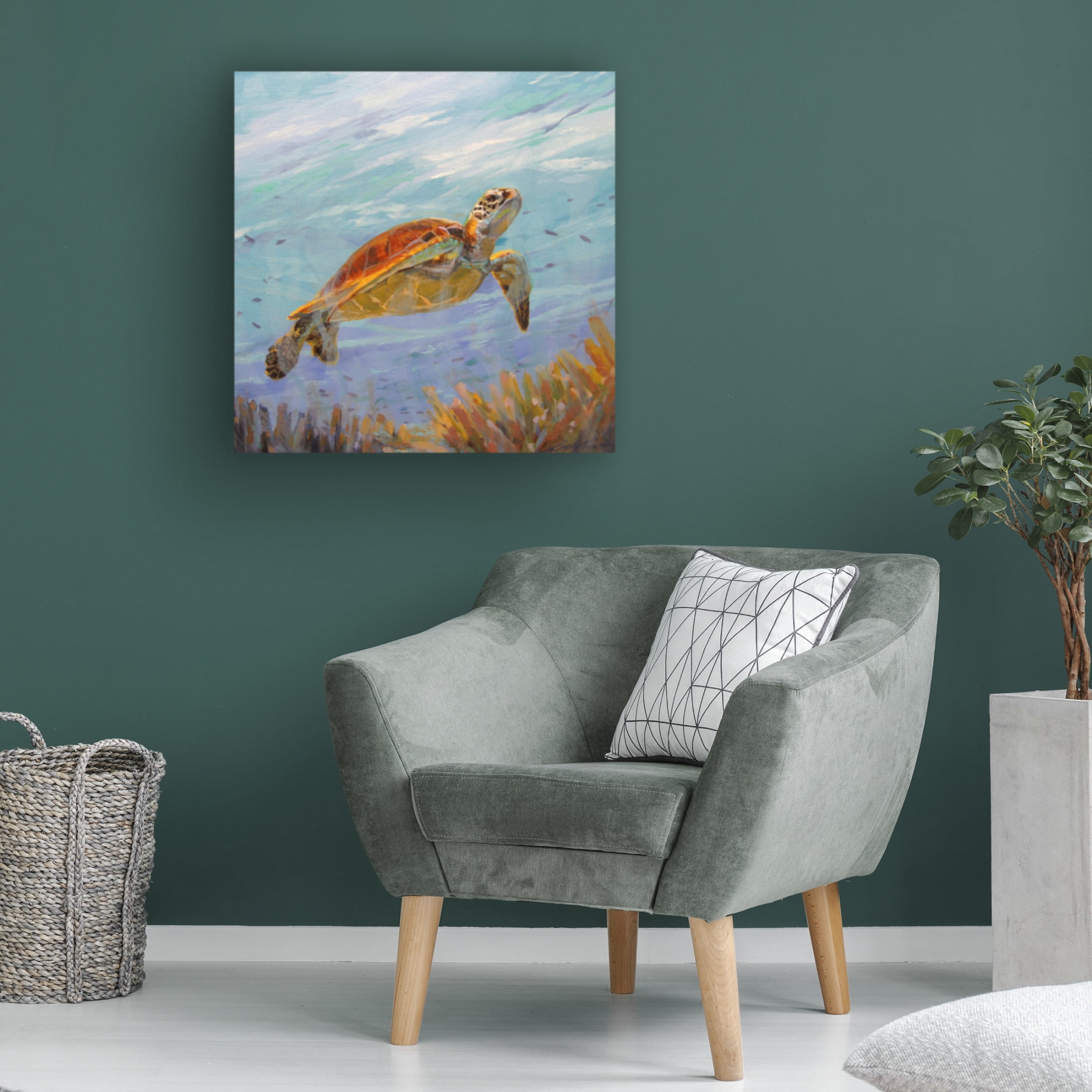 Canvas Wall Art - Sandy Nelson 'Seeking The Sun' Wall Art for Living Room, Bedroom, or Office Décor by Trademark Fine Art - 14 x 14 Inches