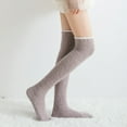 thumbnail image 6 of BJUTIR Soft Socks For Women Winter Home Warm Solid Warm Socks High Socks Thigh-High Knee Fuzzy Socks Leggings Over Socks, 6 of 9