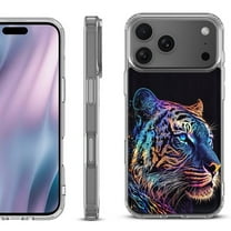 For iPhone 17 Pro Max Protective Shockproof Phone Case, by OneToughShield - Neon Tiger
