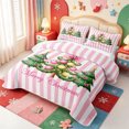 thumbnail image 3 of Manfei Cute Christmas Snowman Bed Spread Queen,Happy Xmas Queen Coverlet Set,3pcs,1 Quilt and 2 Pillowcases, 3 of 7