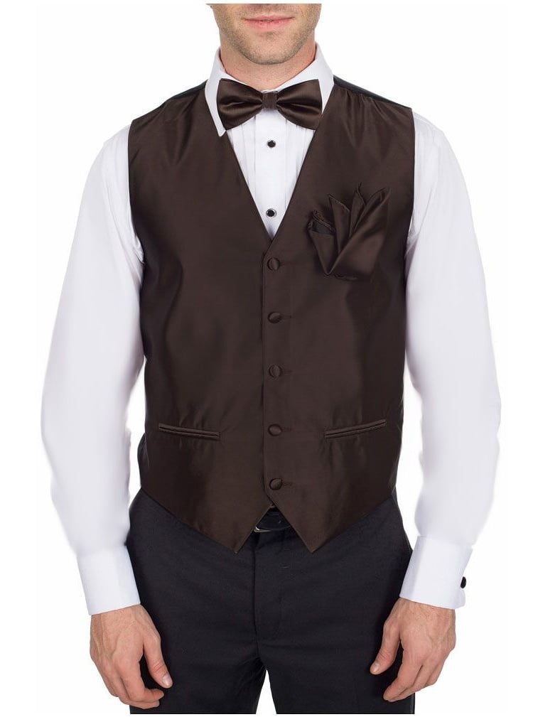 New Men's Solid Tuxedo Vest Waistcoat & Free Style Self-tie Bowtie Set Ivory 