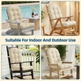 thumbnail image 5 of 44x19 Inch High Back Rocking Chair Cushion, Waterproof Outdoor Patio Seat Pad With Ties, Thick Non-Slip Ergonomic Foam Chair Cushion For Porch Glider, Indoor Outdoor Furniture, 5 of 7