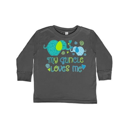 

Inktastic My Guncle Loves Me- cute elephants Gift Toddler Boy or Toddler Girl Long Sleeve T-Shirt
