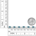thumbnail image 4 of Gem Stone King 925 Sterling Silver London Blue Topaz and White Moissanite Tennis Bracelet for Women (8.11 Cttw, Gemstone Birthstone, Oval 6X4MM, 7 inch), 4 of 5
